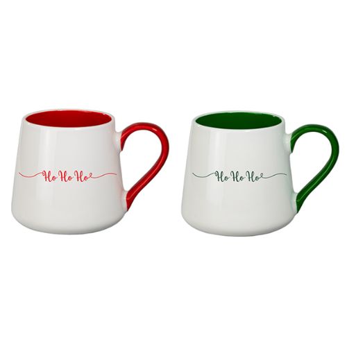 Christmas Ho Ho Ho Mug Assorted Colours Mugs FabFinds   