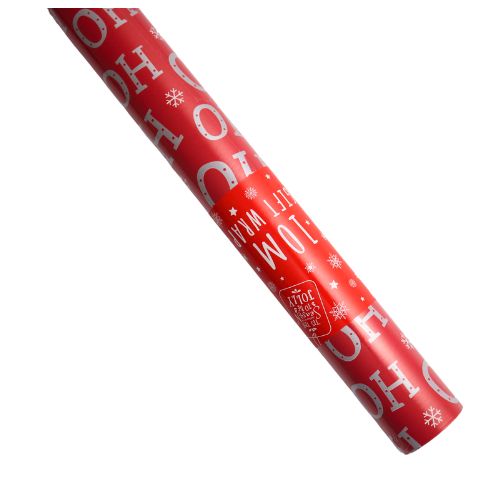 Red & Silver Ho Ho Ho Christmas Wrapping Paper 10m Christmas Wrapping & Tissue Paper Anker   