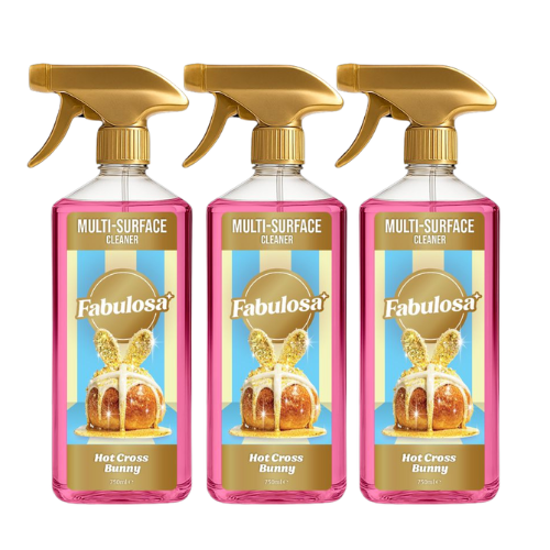 Fabulosa Hot Cross Bunny Multi Surface Cleaner Trigger 3x750ml Multi purpose Cleaners Fabulosa