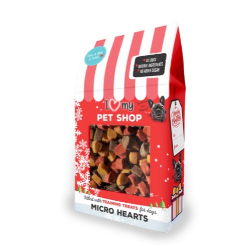 I Love My Pet Shop Micro Hearts Dog Treats 175g Dog Treats FabFinds   