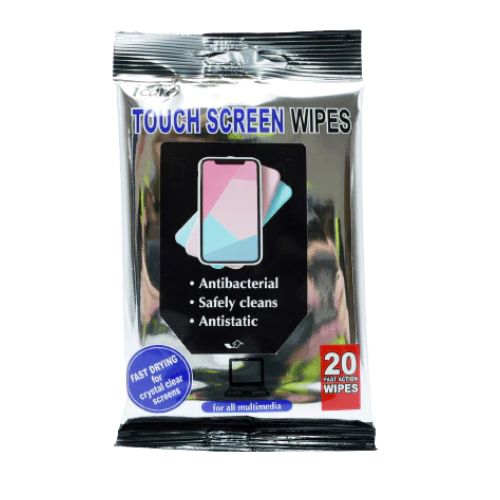 Icare Touch Screen Wipes Antibacterial 20 Pack Cleaning Wipes Icare   