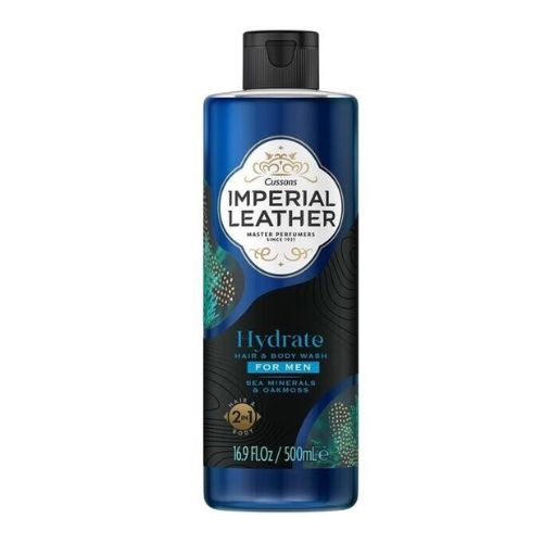 Imperial Leather Hair & Body Wash For Men Hydrate 500ml Shower Gel & Body Wash Imperial Leather   