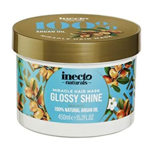 Inecto Argan Oil Glossy Shine Miracle Hair Mask 450ml Hair Masks, Oils & Treatments inecto   