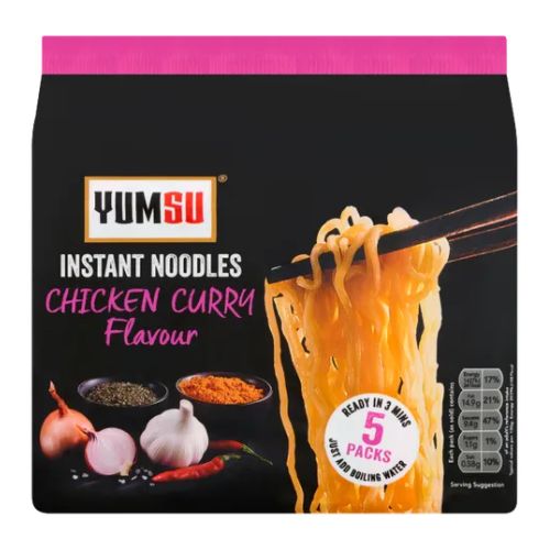 Yumsu Instant Chicken Curry Noodles 5 x 70g Pasta, Rice & Noodles Yumsu   