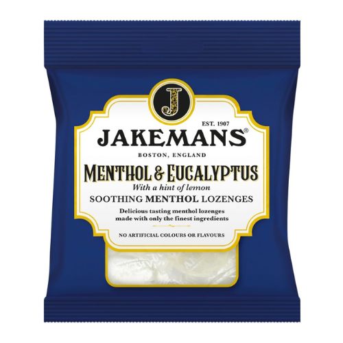 Jakemans Menthol & Eucalyptus Soothing Menthol Lozenges 73g Sweets, Mints & Chewing Gum Jakemans   