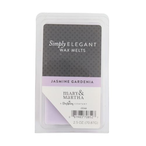 Simply Elegant Jasmine Gardenia Wax Melts 6 Pack Wax Melts & Oil Burners Mary & Martha   