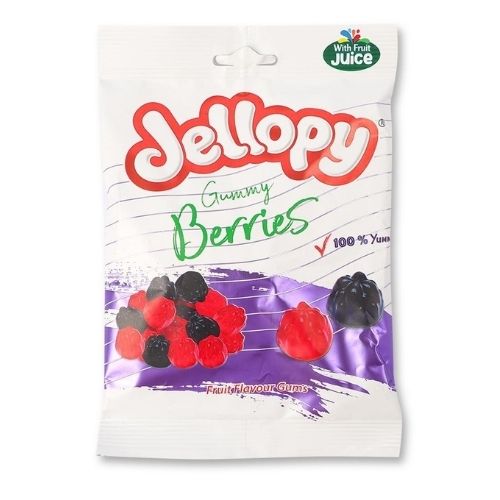 Jellopy Gummy Berries Sweets 150g Sweets, Mints & Chewing Gum jellopy   