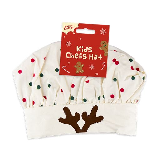 Kids Christmas Cotton Chef's Hat Assorted Colours Kids Clothing FabFinds Cream  