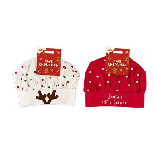 Kids Christmas Cotton Chef's Hat Assorted Colours Kids Clothing FabFinds   