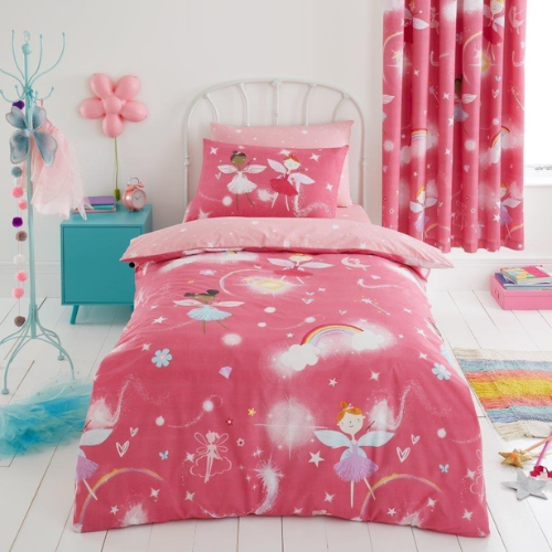 Kids Printed Duvet Cover Set Single Size Assorted Designs Duvet Sets FabFinds Fairy