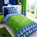 Kids Printed Duvet Cover Set Single Size Assorted Designs Duvet Sets FabFinds Goal Blue