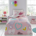 Kids Printed Duvet Cover Set Single Size Assorted Designs Duvet Sets FabFinds Hearts
