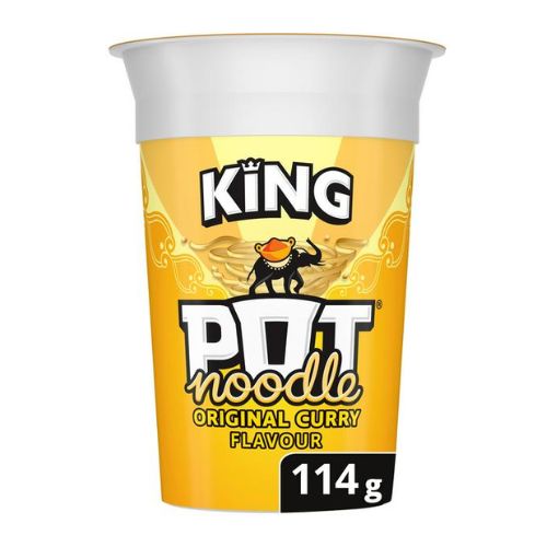 Pot Noodle King Original Curry 114g Pasta, Rice & Noodles Pot Noodle   