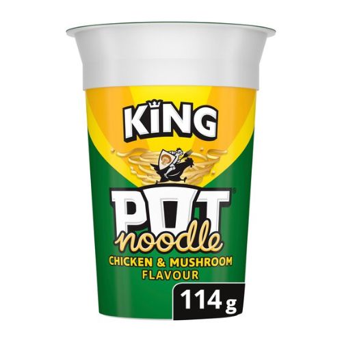 Pot Noodle King Chicken & Mushroom 114g Pasta, Rice & Noodles Pot Noodle   