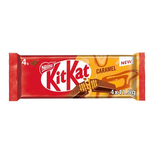 Nestle Kit Kat Caramel Chocolate Bars 4 Pack 4 x 41.5g Chocolate Nestle   
