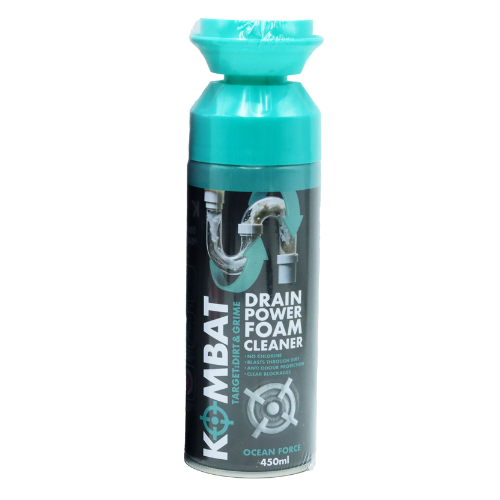 Kombat Drain Powder Foam Cleaner 450ml Drain & Sink Unblockers FabFinds Ocean Force
