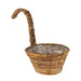 Large Wicker Over-Fence Hanging Garden Planting Basket Assorted Colours Plant Pots & Planters FabFinds Brown  