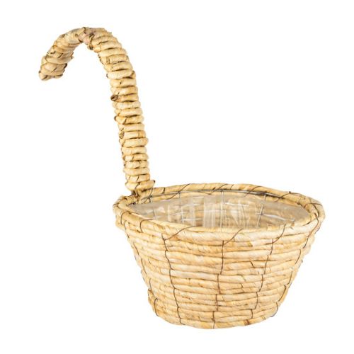 Large Wicker Over-Fence Hanging Garden Planting Basket Assorted Colours Plant Pots & Planters FabFinds Soft Beech  