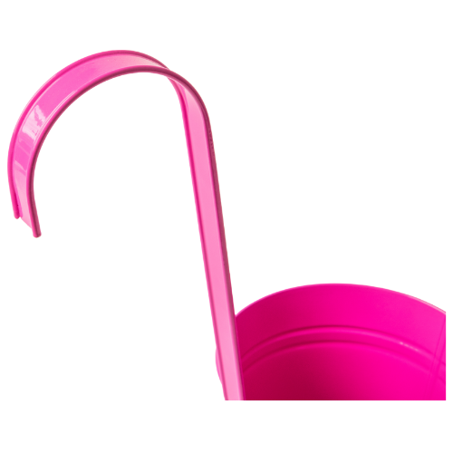 Colourful Tin Pail Over The Fence Plant Pot Large 15cm Assorted Colours Plant Pots & Planters FabFinds