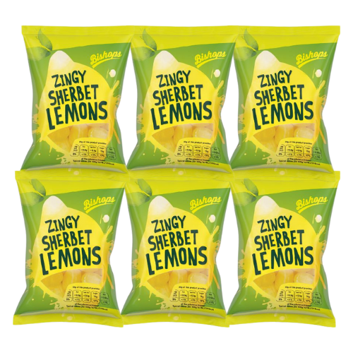 Bishops Zingy Sherbet Lemons 150g Assorted Pack Sweets, Mints & Chewing Gum Bishop's Pack of 6
