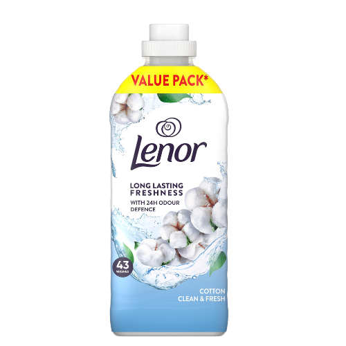 Lenor Fabric Conditioner Cotton Fresh Crisp Long Lasting Softness 43 Washes Assorted Packs Laundry - Fabric Conditioner Lenor Pack of 1