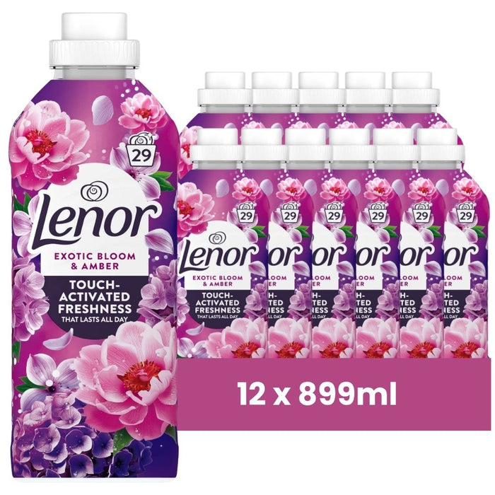 Lenor Exotic Bloom and Amber Fabric Conditioner 29 Washes 899ml Assorted Packs