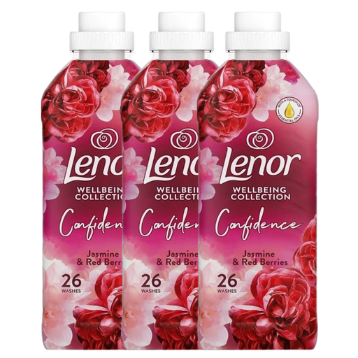 Lenor Ruby Jasmine and Red Berries Fabric Conditioner 26 Washes Assorted Packs Laundry - Fabric Conditioner FabFinds Pack of 3