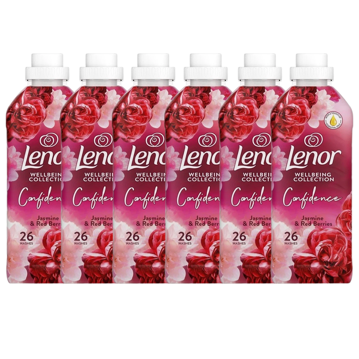 Lenor Ruby Jasmine and Red Berries Fabric Conditioner 26 Washes Assorted Packs Laundry - Fabric Conditioner FabFinds Pack of 6