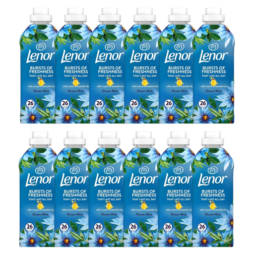 Lenor Ocean Mist Fabric Conditioner 26 Washes Laundry - Fabric Conditioner Lenor Pack of 12