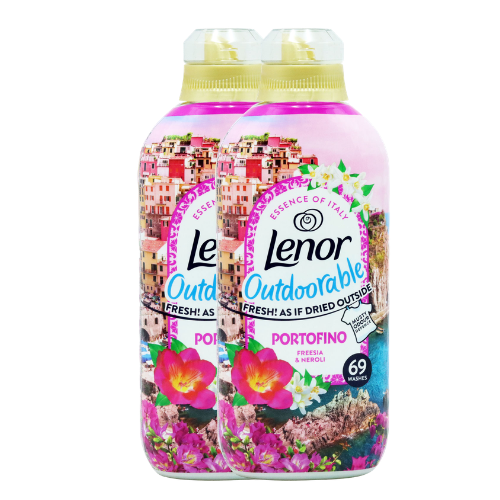Lenor Outdoorable Portofino Fresh &Neroli Fabric Conditioner 69 Washes 966ml Assorted Packs Laundry - Fabric Conditioner Lenor Pack of 2