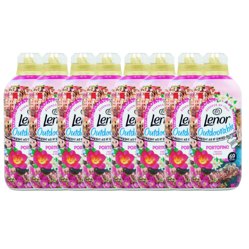 Lenor Outdoorable Portofino Fresh &Neroli Fabric Conditioner 69 Washes 966ml Assorted Packs Laundry - Fabric Conditioner Lenor Pack of 8