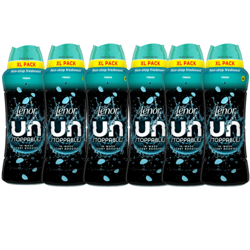 Lenor Unstoppables In-Wash Scent Booster Beads Fresh 495g Assorted Packs Laundry - Scent Boosters & Sheets Lenor Pack of 6