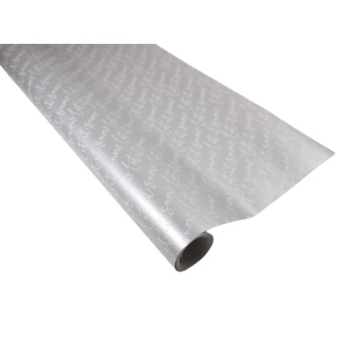 Let It Snow Grey & White Christmas Wrapping Paper 10m Christmas Wrapping & Tissue Paper Anker   