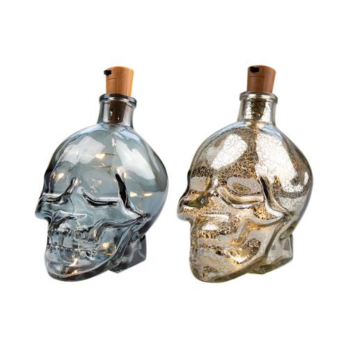 Halloween Light Up Skull Assorted Colours Halloween Decorations Gem Imports   