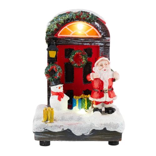 Light Up Santa & Snowman Christmas Ornament Christmas Indoor & Outdoor Lighting FabFinds   