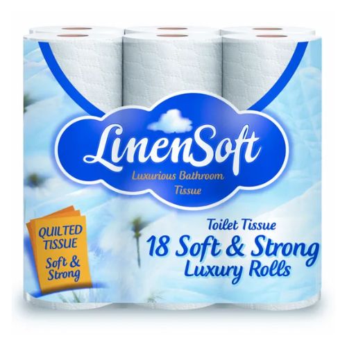 Linen Soft & Strong Toilet Tissue 18 Pack Toilet Roll & Wipes Linen Soft   