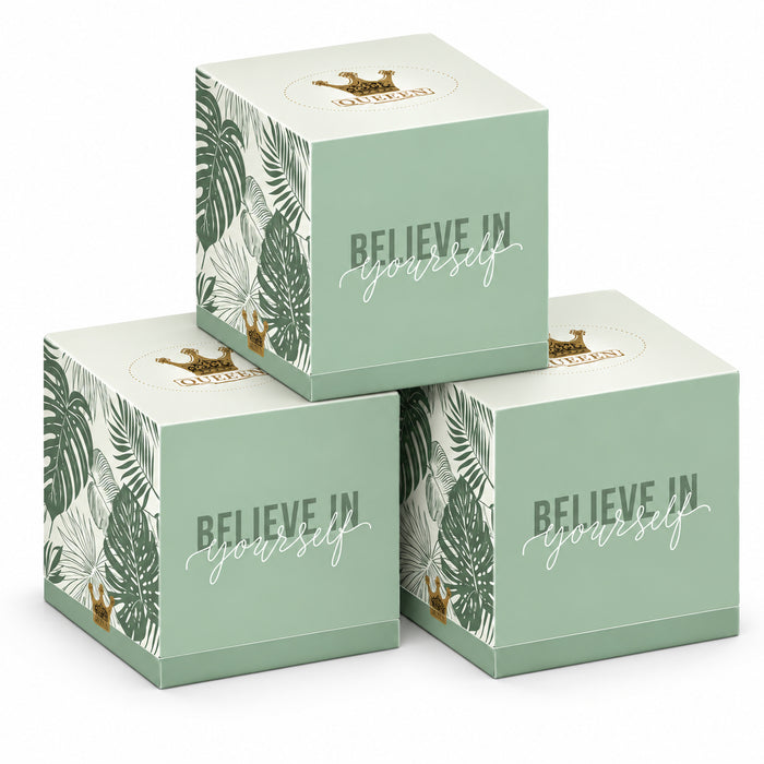 Little Duck UltraSoft Boutique Cube Tissues 56 Sheets 3 Ply, Botanicals Believe In design, pack of 3