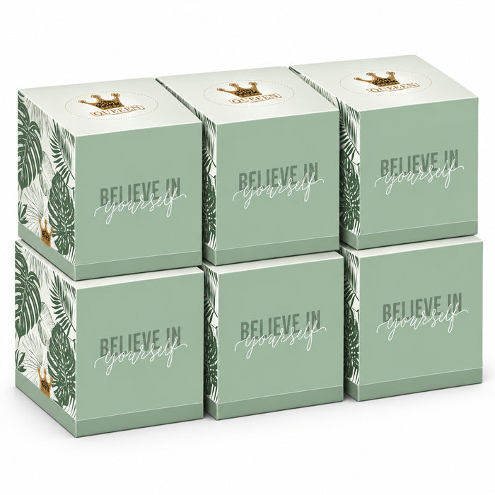 Little Duck UltraSoft Boutique Cube Tissues 56 Sheets 3 Ply, Botanicals Believe In design, pack of 6