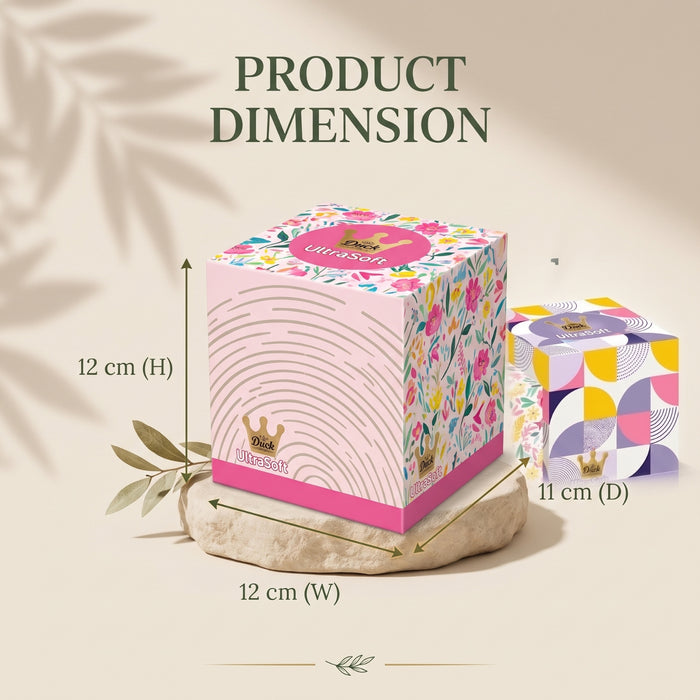 Little Duck UltraSoft Boutique Cube Tissues 56 Sheets 3 Ply Assorted Packs detail view 1