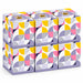 Little Duck UltraSoft Boutique Cube Tissues 56 Sheets 3 Ply, Geometric Lilac design, pack of 6