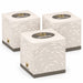 Little Duck UltraSoft Boutique Cube Tissues 56 Sheets 3 Ply, Neutral Abstract design, pack of 3