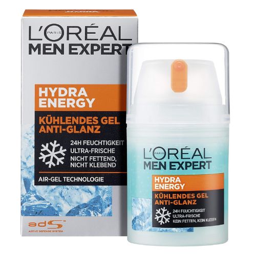 L'Oreal Men Expert Hydra Energy Cooling Moisturising Gel Anti-Shine 50ml Moisturisers Loreal   