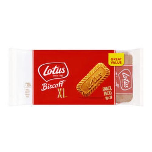 Lotus Biscoff Biscuits XL Snack Packs 10 x 25g Biscuits & Cereal Bars lotus biscoff   