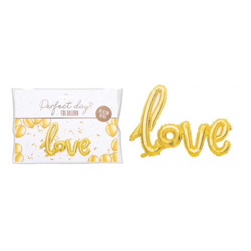 Perfect Day Love Gold Foil Balloon 45cm x 55cm Party decor Fabfinds   