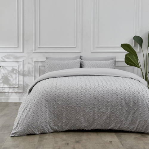 Luxury Duvet Cover Set Assorted Duvet Sets FabFinds Double Grey