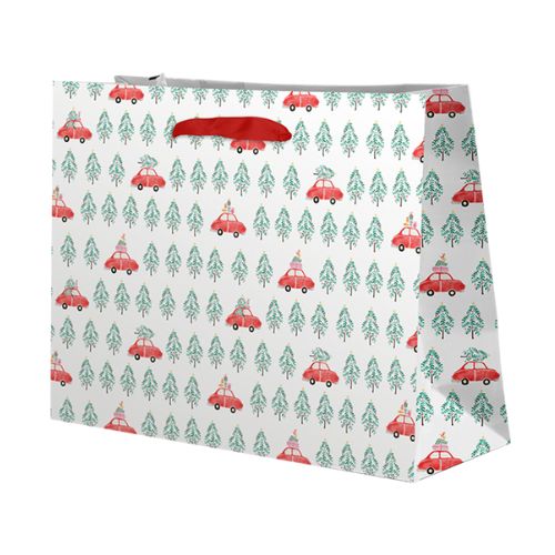 Christmas Traditional Luxury Large Gift Bag Assorted Designs Christmas Gift Bags & Boxes FabFinds Red car  