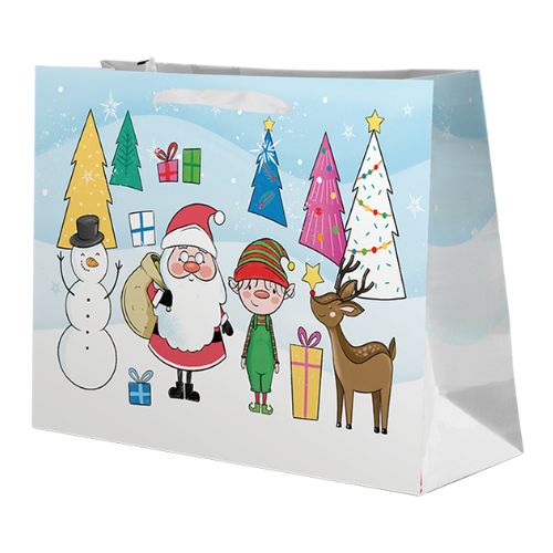 Christmas Cute Luxury Large Gift Bag Assorted Designs Christmas Gift Bags & Boxes FabFinds Christmas characters  