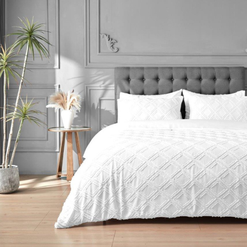 Luxury Duvet Cover Set Assorted Duvet Sets FabFinds Double White
