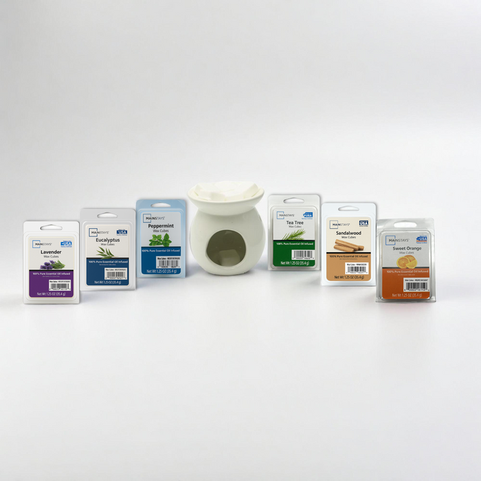 Mainstays Wellness Bundle Essential Oil Infused Wax Melts Cubes 6 Pack Wax Melts Mainstays
