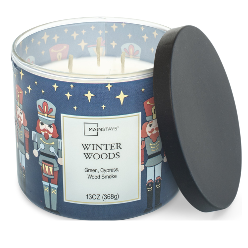 Mainstays Scented 3 Wick Jar Candle Winter Woods 13oz Candles Mainstays